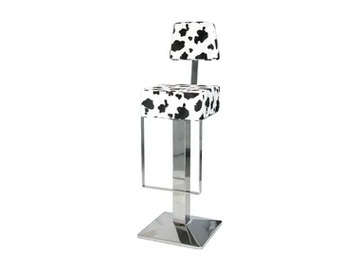 SG019 - Upholstered Eco-leather stool with back by Vela Arredamenti - view 2